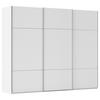 SCHWEBETÜRENSCHRANK in Weiss  - Weiss/Alufarben, Konventionell, Holzwerkstoff/Metall (242/223/68cm) - Novel