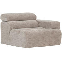 SOFAELEMENT Novi Webstoff Naturfarben  - Schwarz/Naturfarben, Design, Kunststoff/Textil (113/86/109cm) - Livetastic