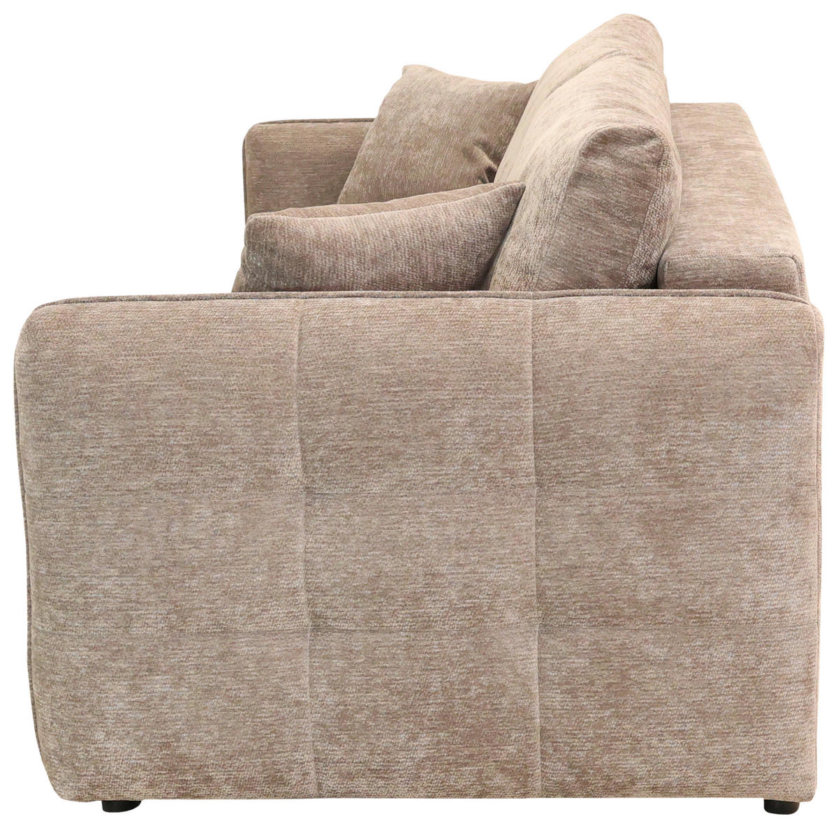 BOXSPRINGSOFA  in Chenille  - Schwarz, KONVENTIONELL, Kunststoff/Textil (235/94/103cm) - Novel