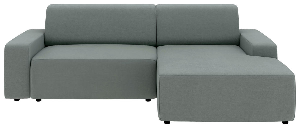 ECKSOFA in Struktur Grau  - Schwarz/Grau, Modern, Kunststoff/Textil (246/162cm) - Trendmanufaktur