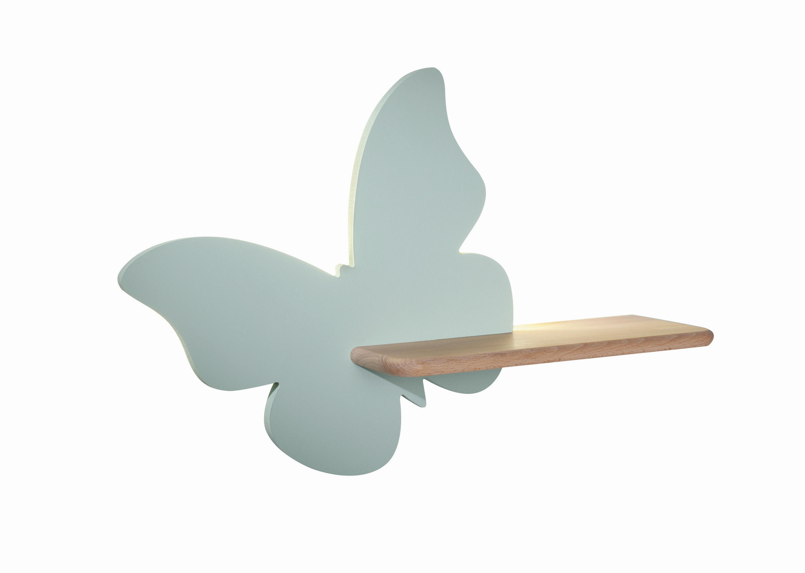 VÄGGLAMPA FÖR BARN Butterfly 40/12/29.5 cm   - mintgrön, Basics, metall/trämaterial (40/12/29.5cm)