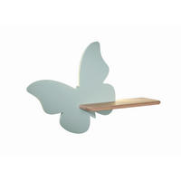 VÄGGLAMPA FÖR BARN Butterfly 40/12/29.5 cm   - mintgrön, Basics, metall/trämaterial (40/12/29.5cm)