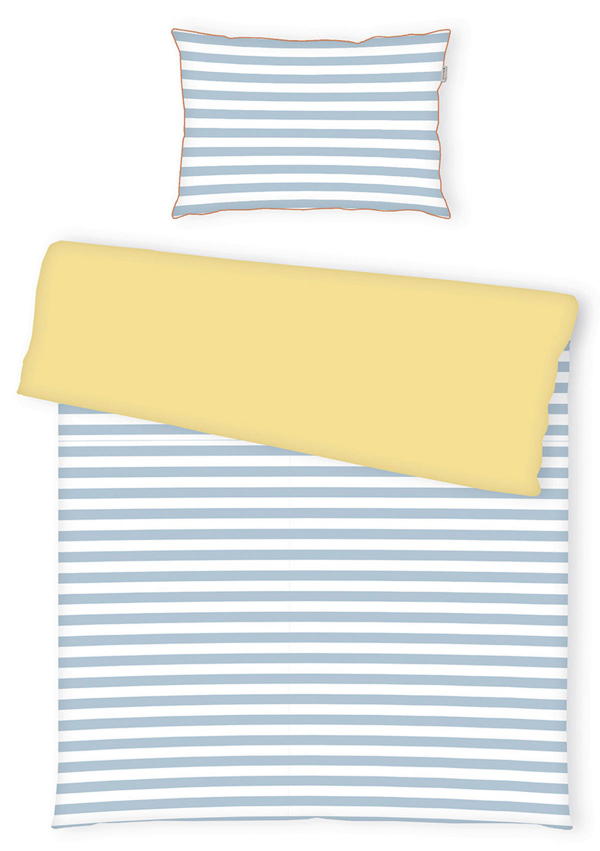 BABYBETTWÄSCHE Perkal 100/135 cm  - Gelb/Hellblau, Basics, Textil (100/135cm) - Tom Tailor