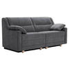 SCHLAFSOFA Chenille Dunkelgrau  - Dunkelgrau/Buchefarben, KONVENTIONELL, Holz/Textil (184/88/91cm) - Sedda