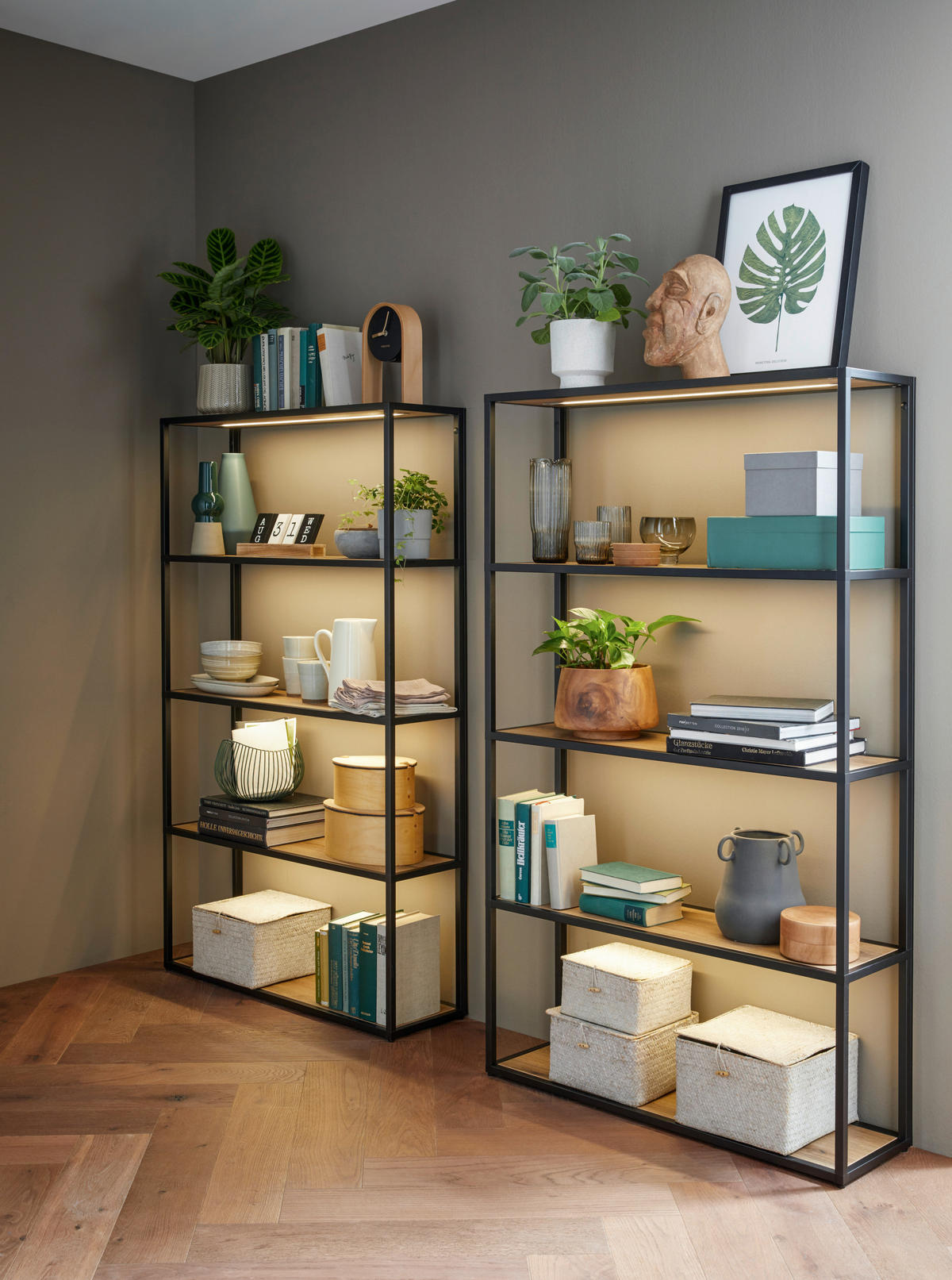 EINBAUKÜCHE SILVIA  - Dunkelgrün, Design, Holzwerkstoff - Novel
