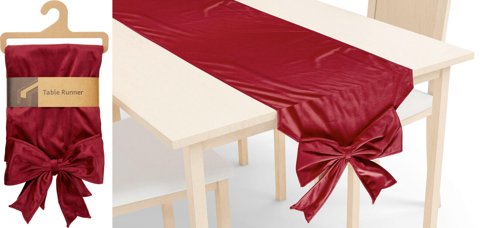 TISCHLÄUFER 33/240 cm  - Weinrot, Basics, Textil (33/240cm)