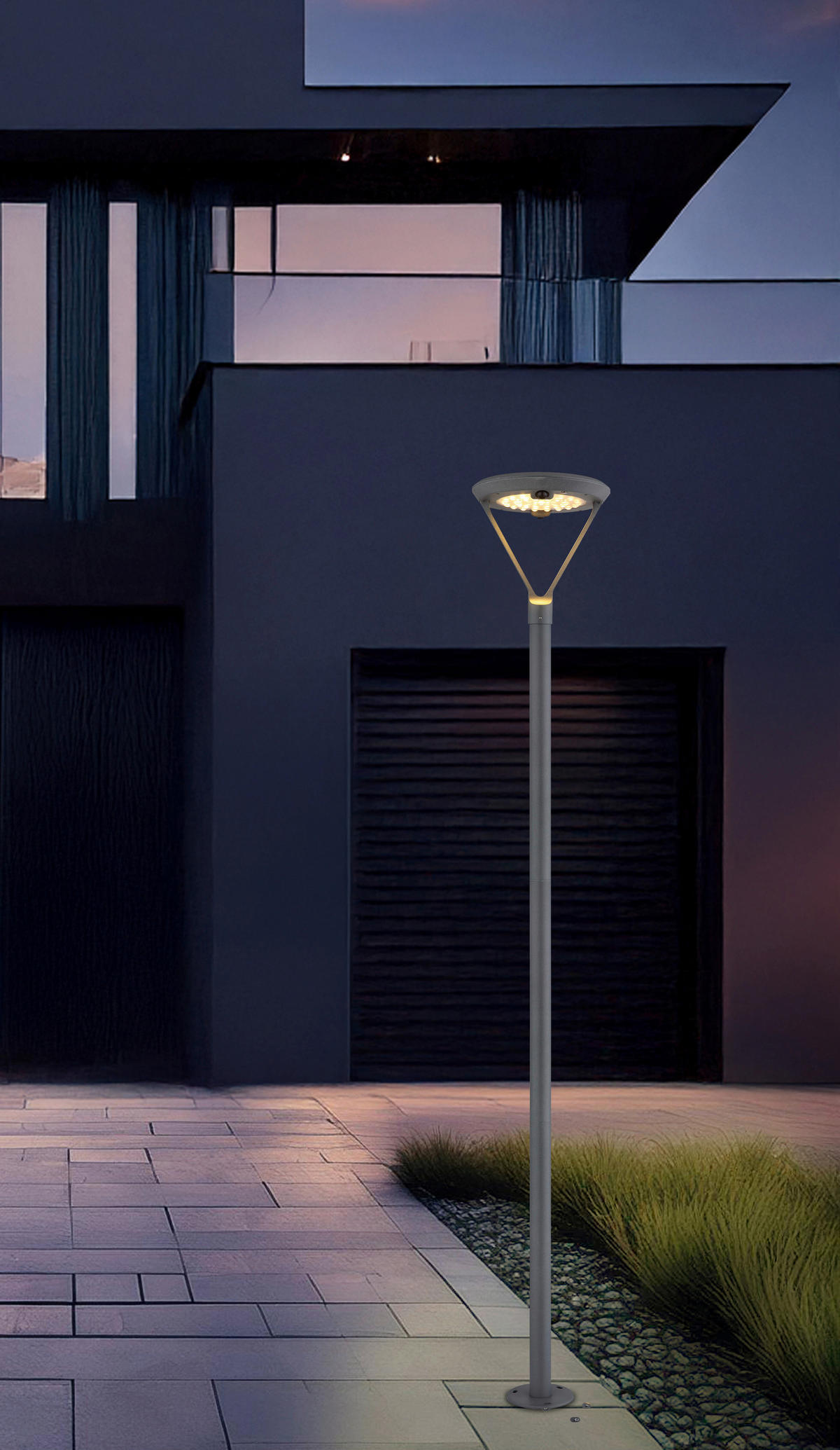 SOLARLEUCHTE  - Klar/Silberfarben, Design, Glas/Kunststoff (31/204,7cm) - Globo