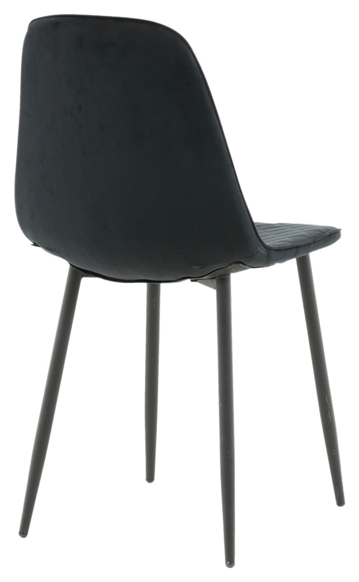 STOLSET 2 styck stål sammet  - svart, Design, metall/textil (44/86/52cm) - Livetastic