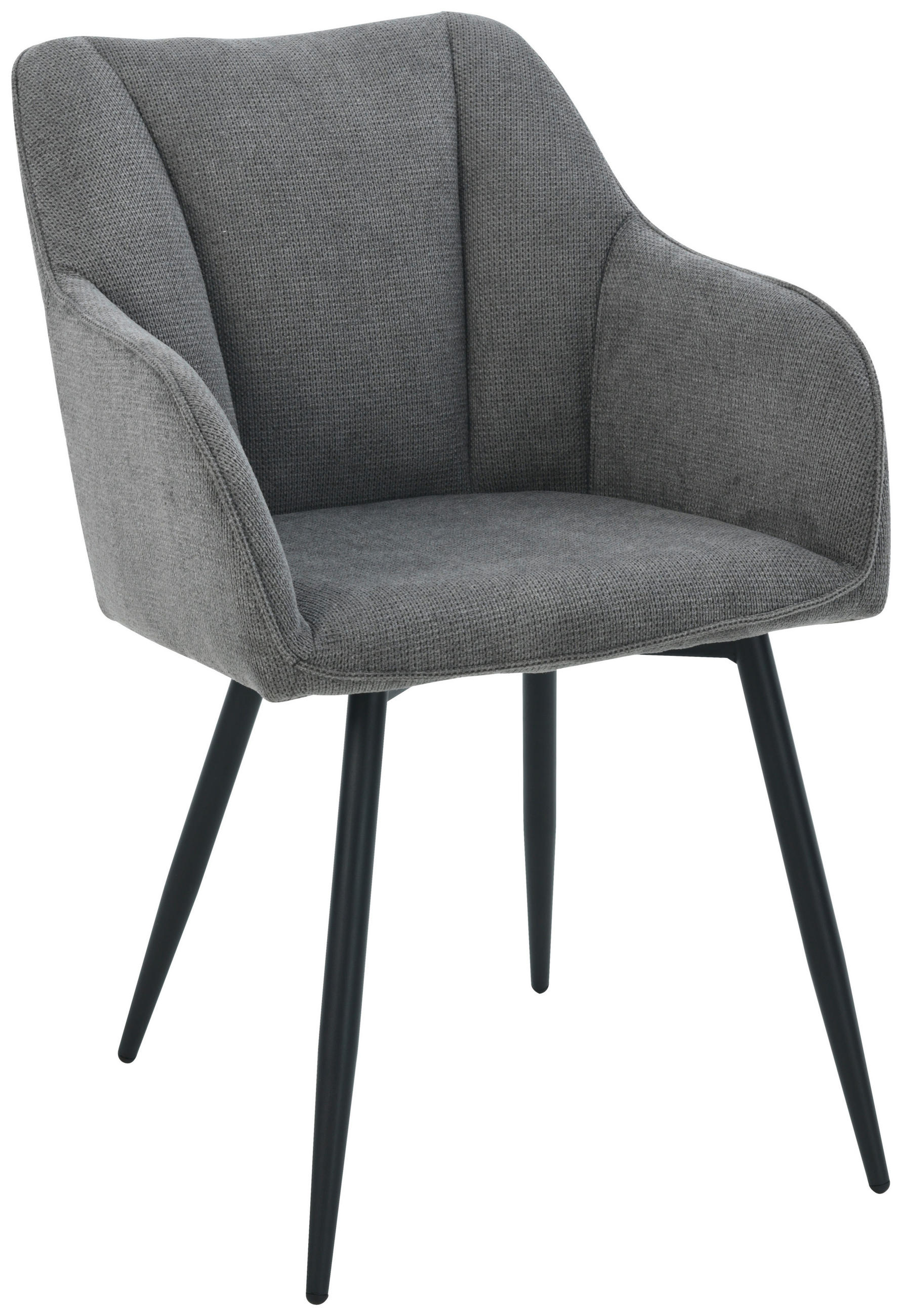 Armlehnstuhl Caro Grau Gepolstert
