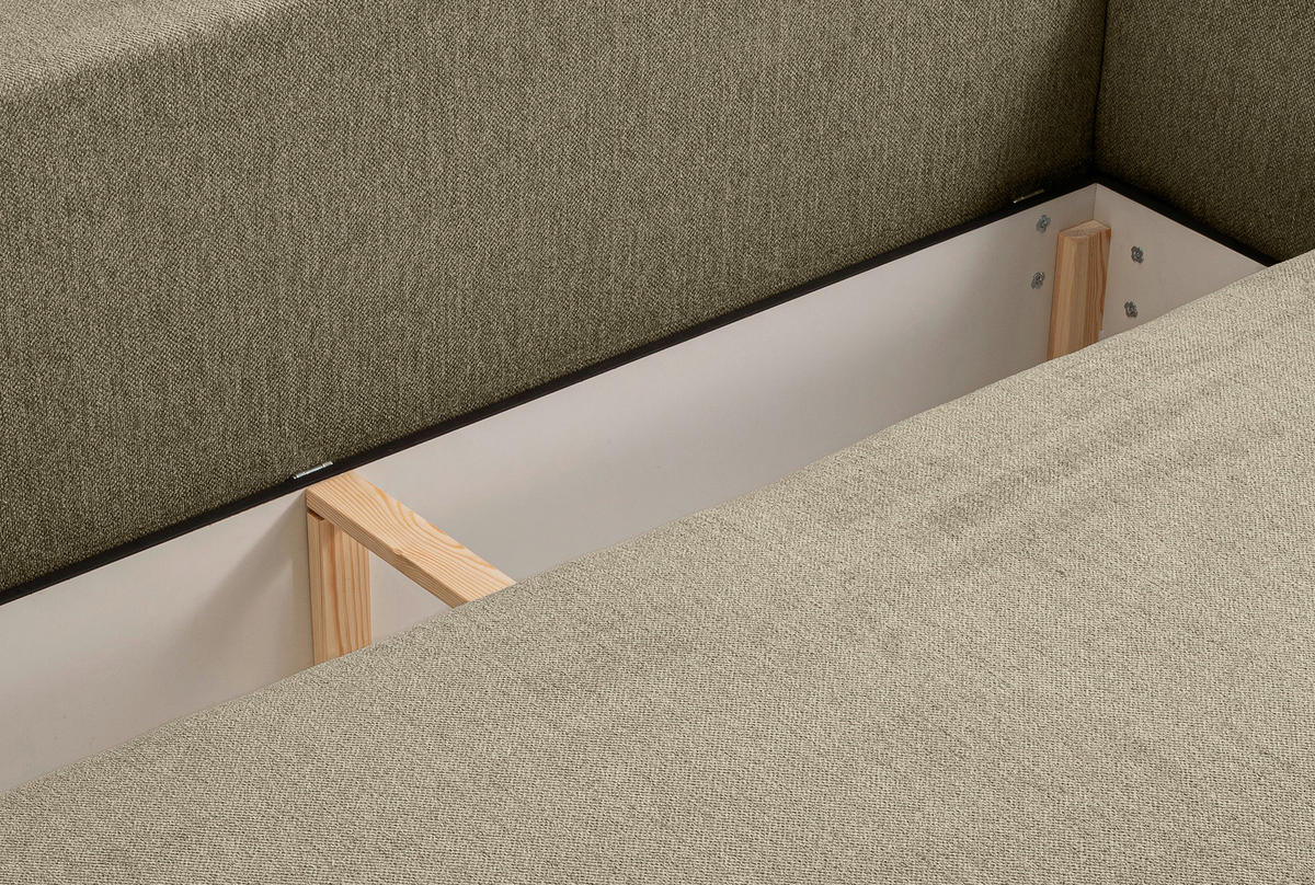 SCHLAFSOFA DIANA  mit Liegefunktion Struktur Grün  - Schwarz/Grün, Basics, Kunststoff/Textil (231/93/108cm) - MID.YOU