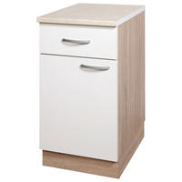 KUHINJSKA SPODNJA OMARICA - bela/barve aluminija, Design, kovina/leseni material (40/83/55cm) - Boxxx