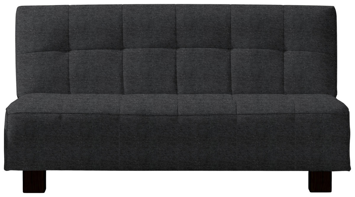 SCHLAFSOFA Dunkelgrau  - Dunkelgrau/Schwarz, Design, Textil/Metall (165/92/102cm) - Novel