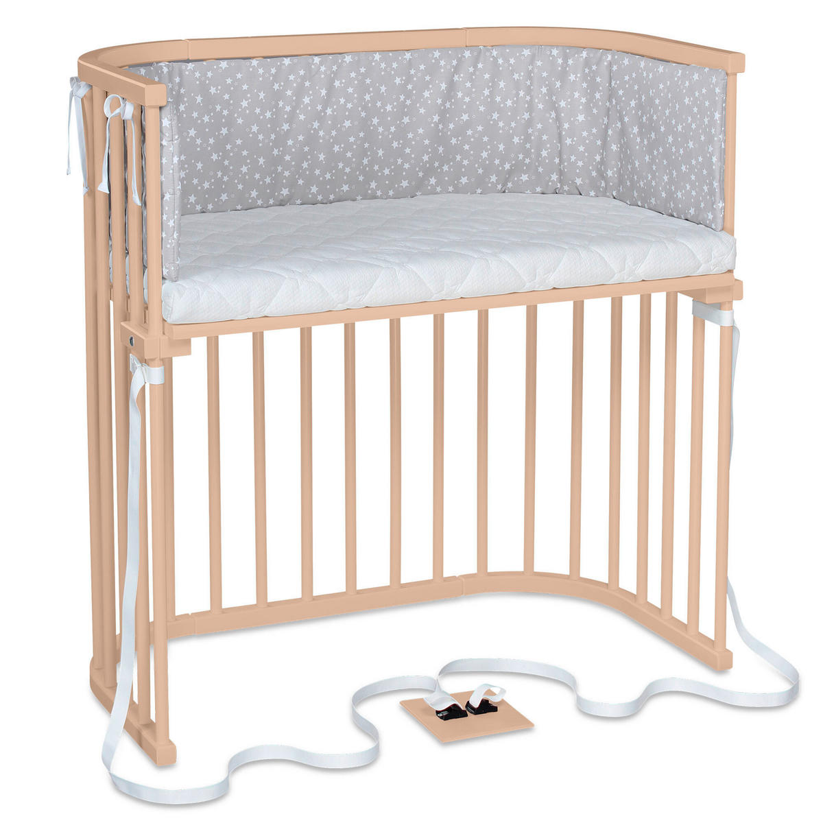 BEISTELLBETT 96/54/96,50 cm  - Beige, Basics, Holz (96/54/96,50cm) - Babybay