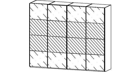 SCHWEBETÜRENSCHRANK  in Weiß  - Chromfarben/Weiß, Design, Glas/Holzwerkstoff (271/235/68cm) - Novel