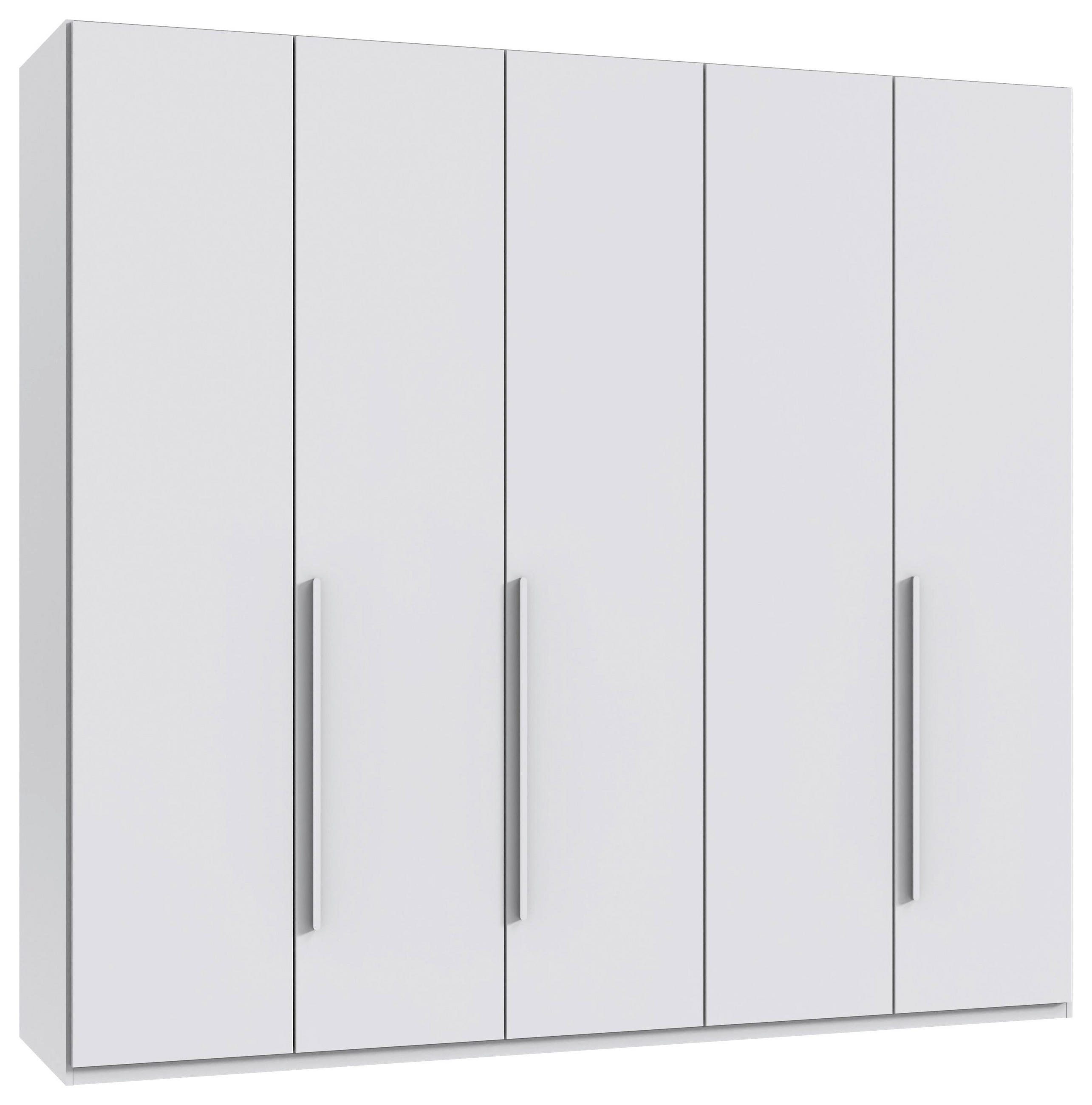 DREHTÜRENSCHRANK 5-türig Weiß  - Weiß, MODERN, Holzwerkstoff/Kunststoff (225/208/58cm) - Chameo