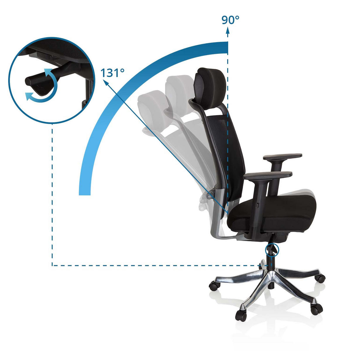 SNURRSTOL  i nätklädsel, flatväv svart  - silver/svart, Modern, metall/textil (68/120/55cm) - MID.YOU