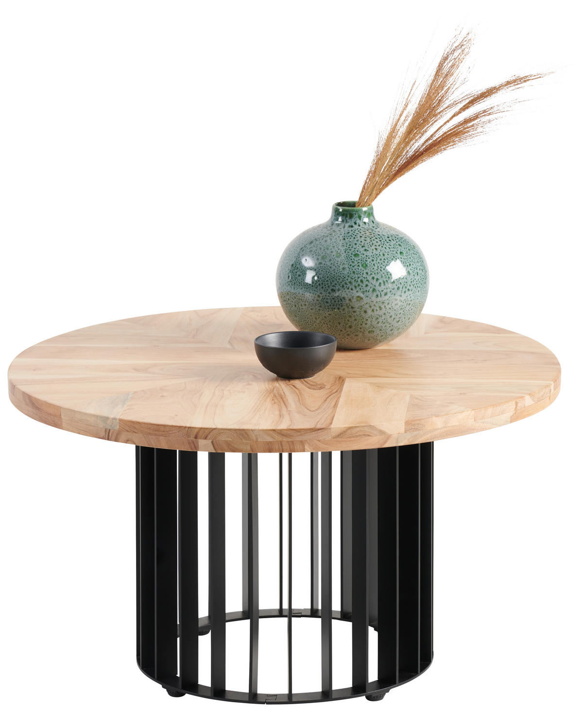 COUCHTISCH in Holz, Metall  - Schwarz/Akaziefarben, Design, Holz/Metall (70/40/70cm) - Livetastic