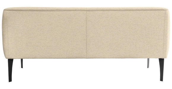 SITZBANK in Textil Beige  - Beige/Schwarz, KONVENTIONELL, Textil/Metall (237/85/72cm) - Moderano