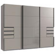 SCHWEBETÜRENSCHRANK  in Graphitfarben, Sahara  - Schwarz/Graphitfarben, Design, Glas/Holzwerkstoff (270/208/64cm) - Carryhome