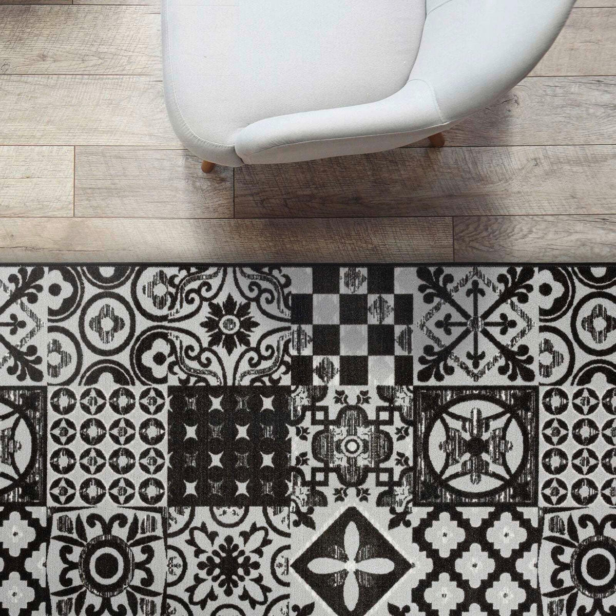 LÄUFER 80/700 cm Schwarz  - Schwarz, Design, Kunststoff/Textil (80/700cm) - Novel