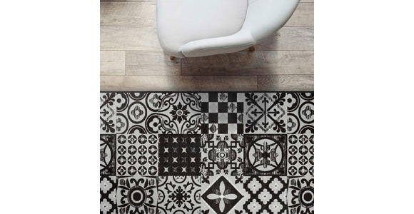 LÄUFER 80/250 cm Schwarz - Schwarz, Design, Kunststoff/Textil (80/250cm) - Novel