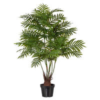 KUNSTPFLANZE Palme 110 cm  - Schwarz/Braun, Design, Kunststoff (110cm)