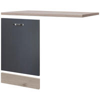 GESCHIRRSPÜLERFRONT  in Dunkelgrau, Eiche San Remo  - Dunkelgrau/Eiche San Remo, MODERN, Holzwerkstoff (110/60cm) - FlexWell