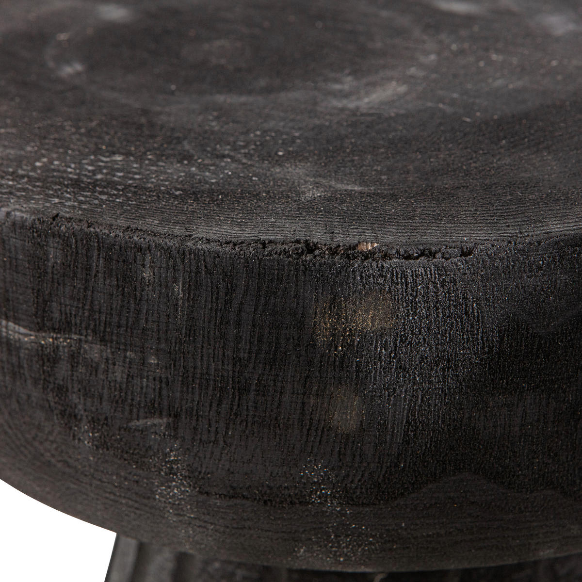 HOCKER in Holz Schwarz  - Schwarz, Design, Holz (28/40/28cm) - Livetastic