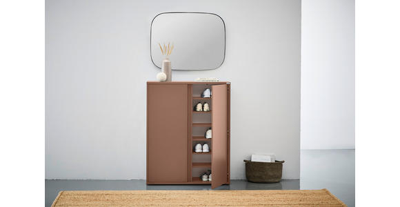 SCHUHSCHRANK 97,5/120/33,8 cm - Terracotta, Design, Holzwerkstoff/Kunststoff (97,5/120/33,8cm) - Xora