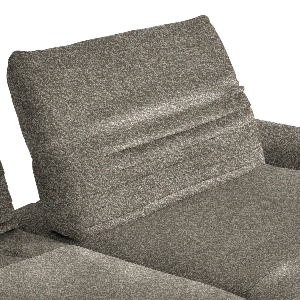 ECKSOFA  in Bouclé Graubraun  280/170-195 cm  - Graubraun/Schwarz, Design, Textil/Metall (280/170-195cm) - Dieter Knoll