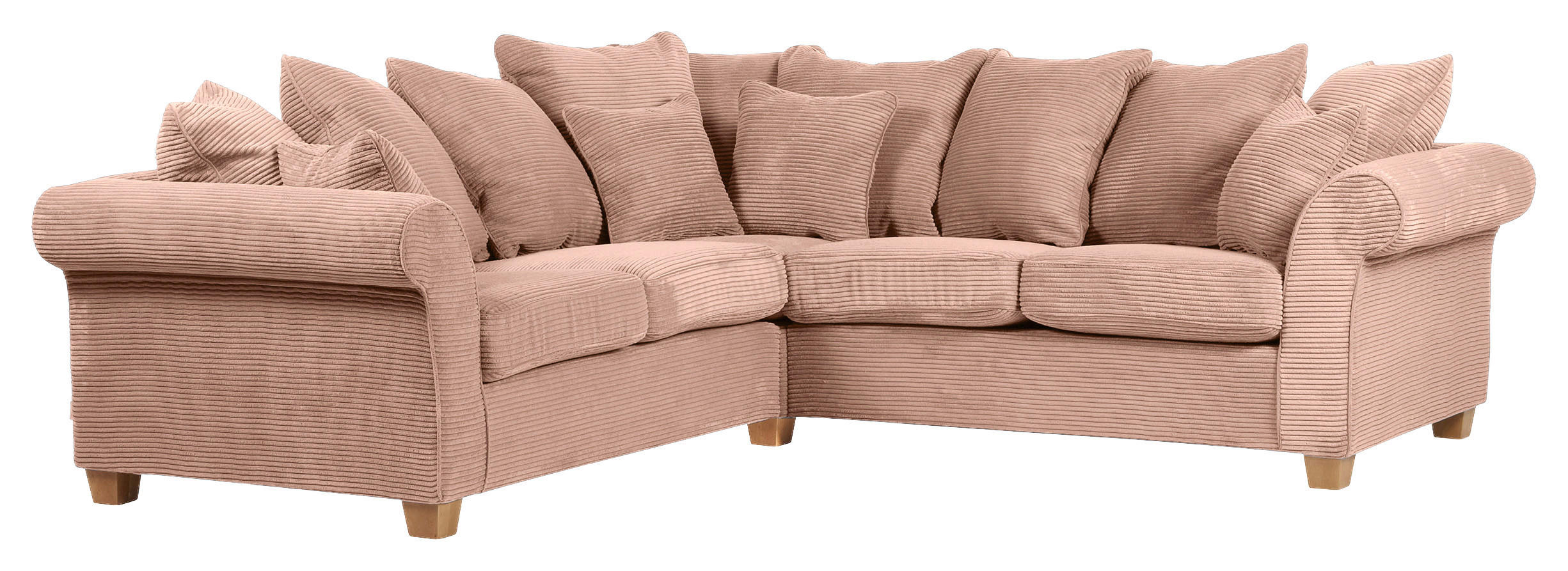 HÖRNSOFFA i manchester gammelrosa  - ekfärgad/gammelrosa, Lifestyle, trä/textil (250/250cm) - Livetastic