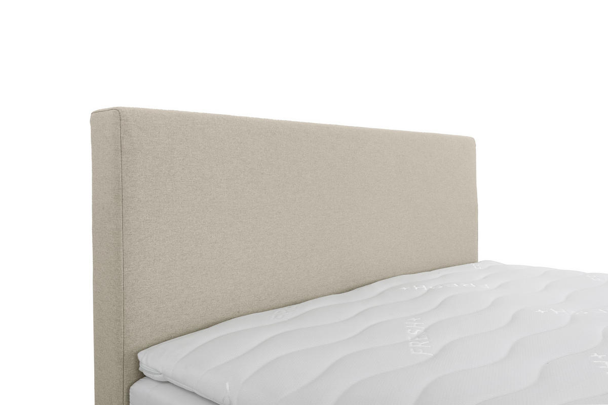 POLSTERBETT Bettkasten, Topper 120/200 cm  in Sandfarben  - Sandfarben/Chromfarben, KONVENTIONELL, Holz/Kunststoff (120/200cm) - MID.YOU