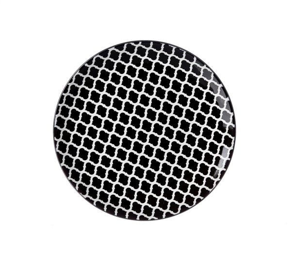 DESSERTTELLER Schwarz, Weiß 21,5 cm Takeo  - Schwarz/Weiß, Basics, Keramik (21,5cm) - Ritzenhoff Breker
