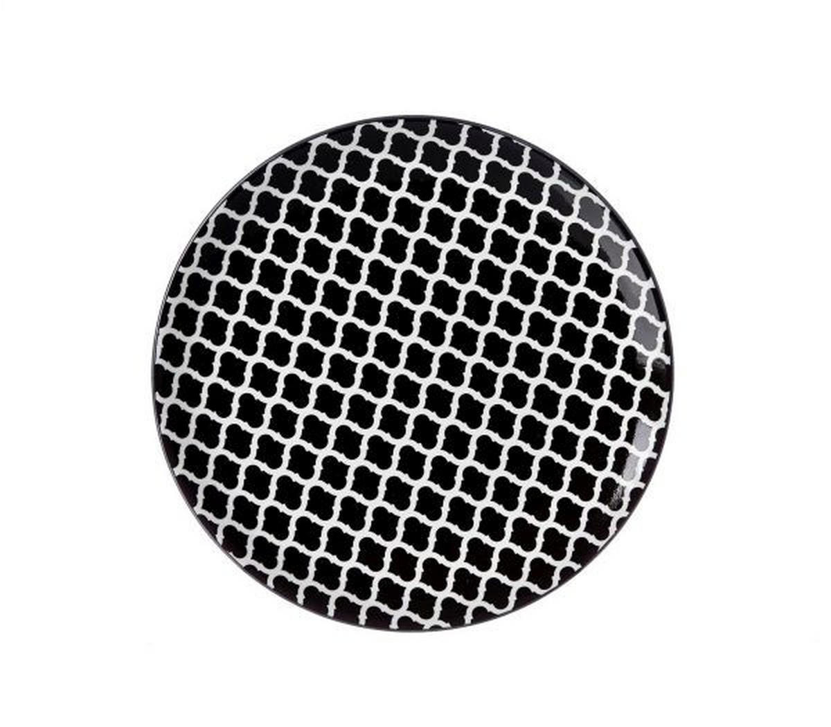 DEZERTNÍ TALÍŘEK, keramika, 21,5 cm - bílá/černá, Trend, keramika (21,5cm) - Ritzenhoff Breker