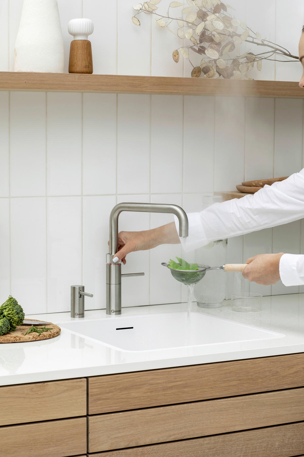 SEIFENSPENDER Nordic  - Edelstahlfarben, Basics, Metall (3,5/3,5/10cm) - Quooker