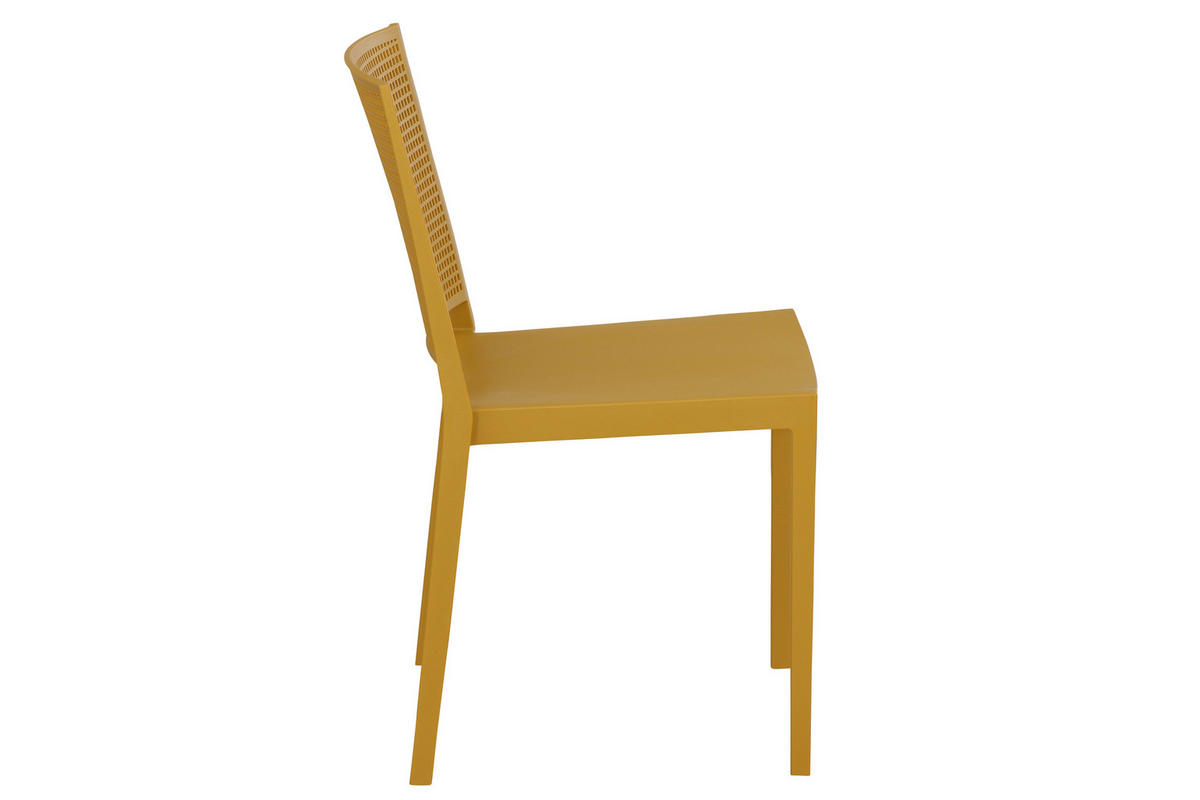 GARTENGARNITUR 3-teilig Stahl  - Gelb, Basics, Kunststoff/Metall (80/80/80cm) - Siena Garden