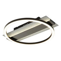 LED-DECKENLEUCHTE 34,2/6,8 cm   - Silberfarben/Schwarzchrom, Design, Kunststoff/Metall (34,2/6,8cm) - Globo