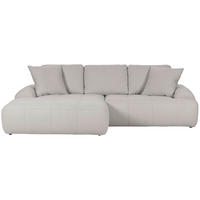 ECKSOFA in Flachgewebe Schlammfarben  - Schlammfarben/Schwarz, Konventionell, Kunststoff/Textil (195/286cm) - Carryhome