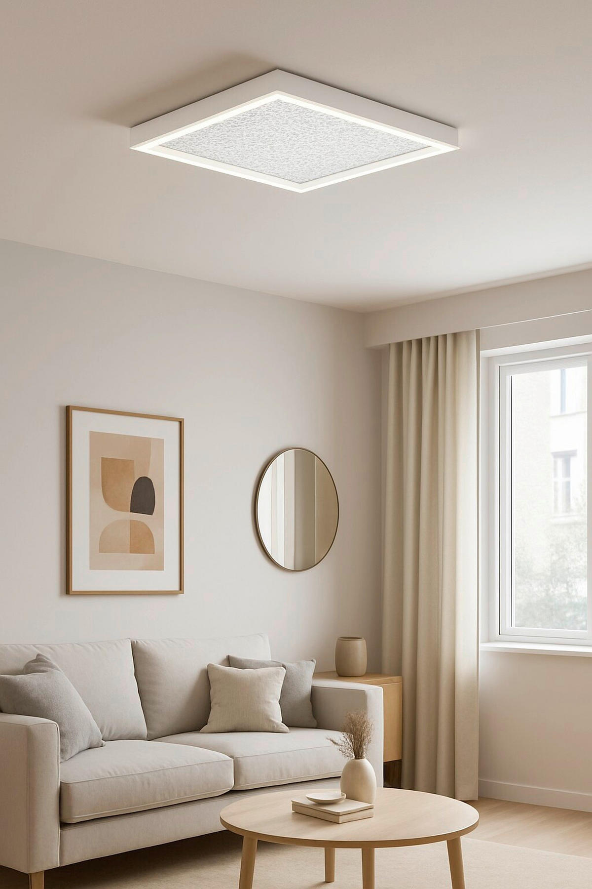 LED-DECKENLEUCHTE Bormes 60/6,5/30 cm  - Weiß, Design, Kunststoff/Metall (60/6,5/30cm)
