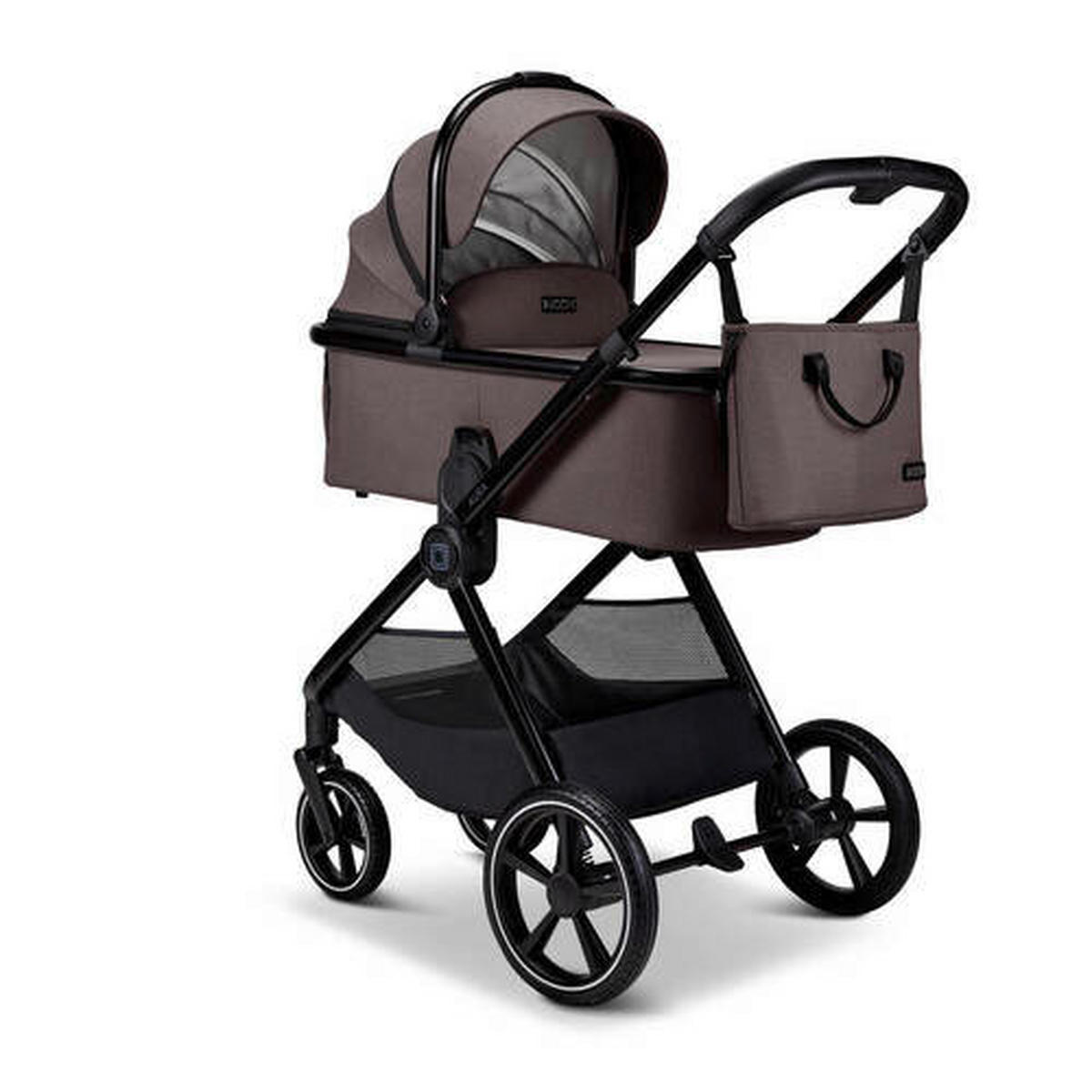 KINDERWAGENSET Aura Set  - Dunkelbraun, Basics (140/61/115cm) - Moon