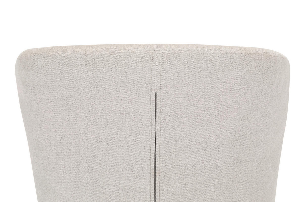SESSEL in Webstoff Creme  - Walnussfarben/Creme, Design, Holz/Textil (66/78/69cm) - MID.YOU