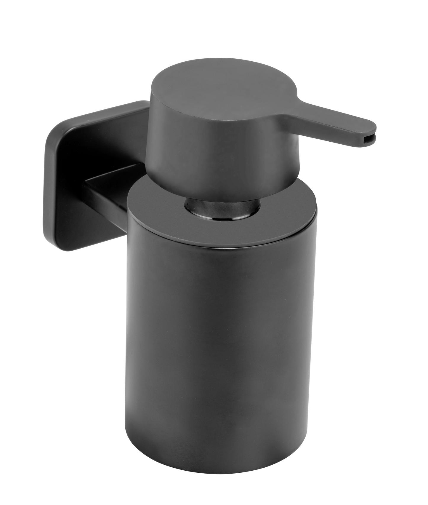 SEIFENSPENDER PORTO MATT  - Schwarz, MODERN, Kunststoff/Metall (9,5/11,5/14,5cm) - Wenko