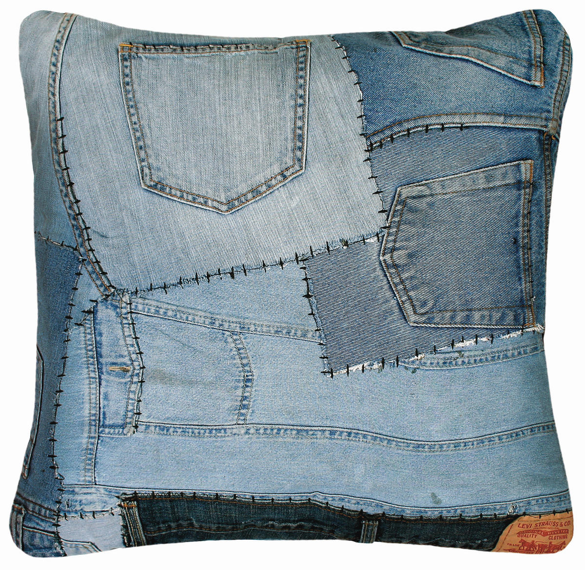 KISSENHÜLLE 50/50 cm  - Blau, Design, Textil (50/50cm) - Zoeppritz