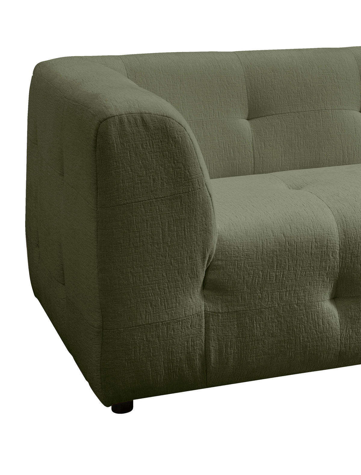 2-SITZER-SOFA Mikrofaser Grün  - Schwarz/Grün, Design, Kunststoff/Textil (184/72/95cm) - Livetastic