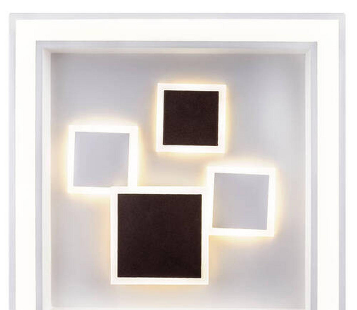 STROPNA LED-SVETILKA   //3000-6000 K/230 V/ - bela/opal, Design, kovina/umetna masa (48/48/7cm) - Globo