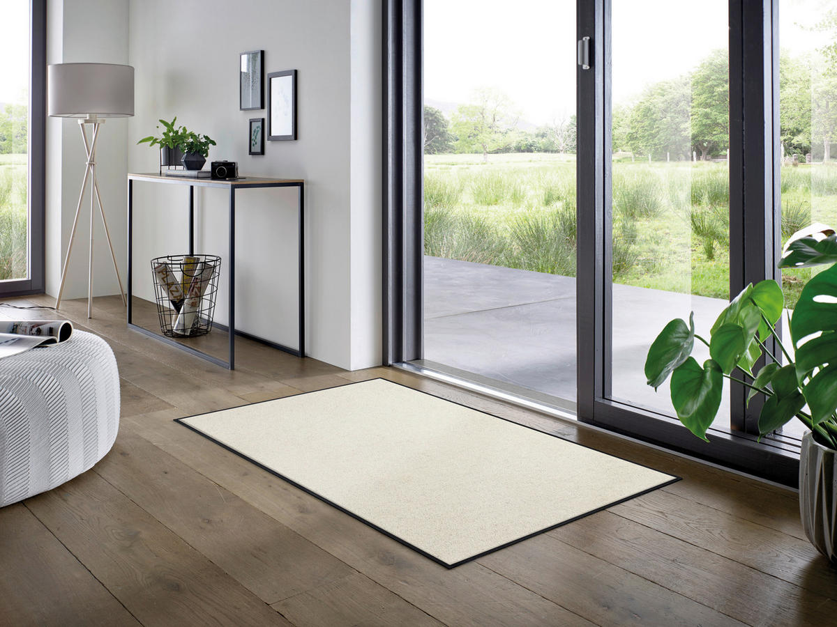 FLACHWEBETEPPICH 75/120 cm Whipped Cream Beige  - Beige, KONVENTIONELL, Kunststoff/Textil (75/120cm) - wash+dry