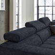 ECKSOFA  in Mikrofaser Dunkelgrau  301/207 cm  - Dunkelgrau/Schwarz, Design, Textil/Metall (301/207cm) - Xora