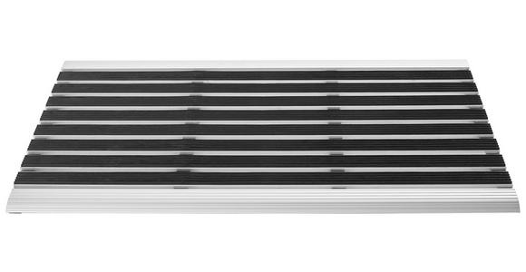 FUßMATTE 40/60 cm - Silberfarben/Schwarz, KONVENTIONELL, Kunststoff/Metall (40/60cm) - Esposa