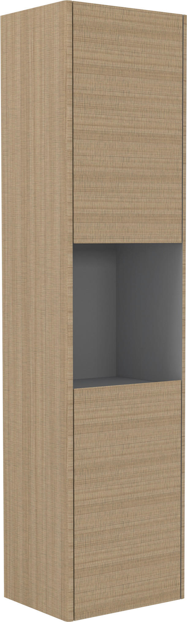 MIDISCHRANK 40/132/30 cm  - Eichefarben, MODERN, Glas/Holzwerkstoff (40/132/30cm) - MID.YOU