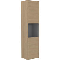 MIDISCHRANK 40/132/30 cm  - Eichefarben, MODERN, Glas/Holzwerkstoff (40/132/30cm) - MID.YOU